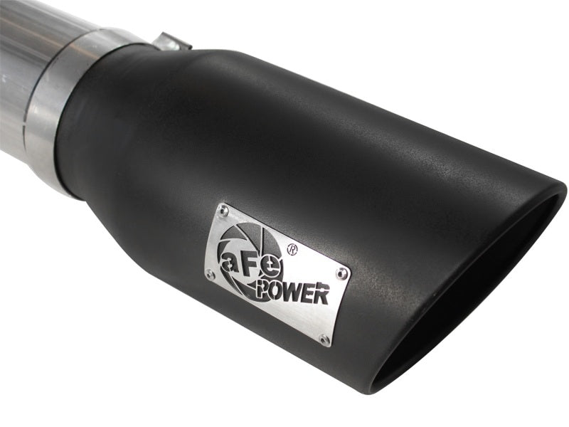 aFe MACHForce XP Exhaust 5in DPF-Back SS 11-13 GM Diesel Trucks V8-6.6L (td) (LML) (Blk Tip) - Burkken Auto Parts