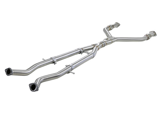 aFe Takeda 2.5in to 3in 304 SS Y-Pipe Exhaust System 16-18 Infiniti Q50/Q60 V6-3.0L (tt) - Burkken Auto Parts