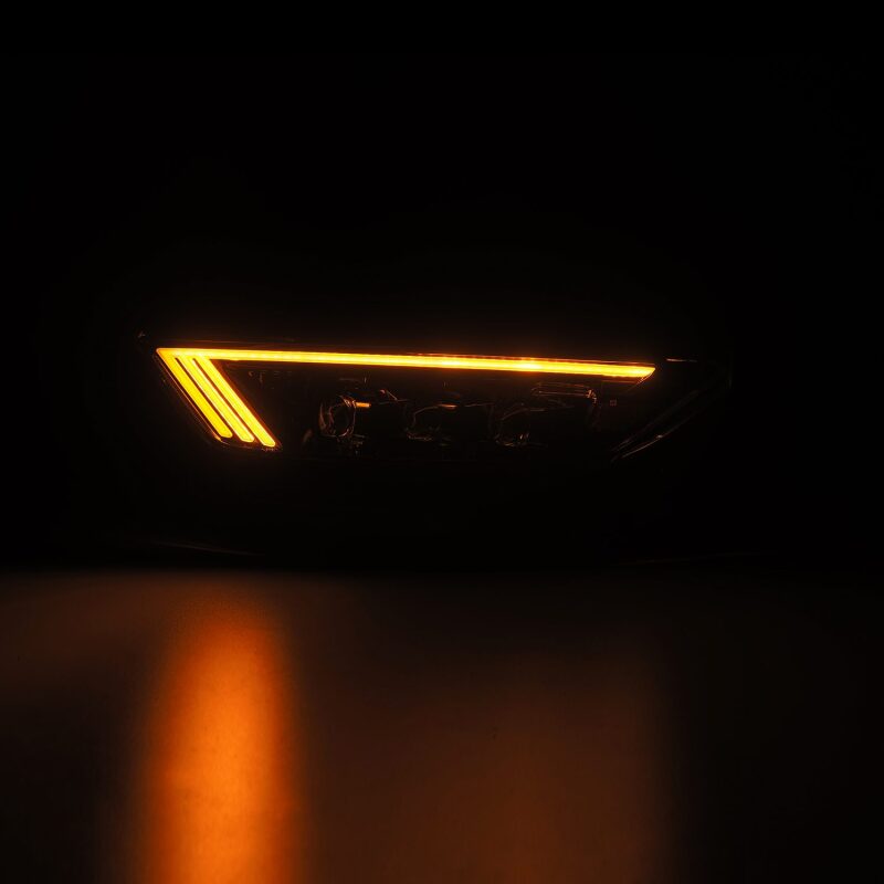 AlphaRex 15-17 Ford Mustang NOVA LED Proj HL Alpha-Black w/Activ Light/Seq. Signal + Switchback DRL - Burkken Auto Parts