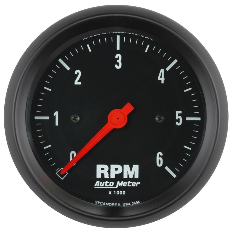 Autometer Z-Series 3-3/8in. 0-6K RPM In-Dash Tachometer Gauge - Burkken Auto Parts
