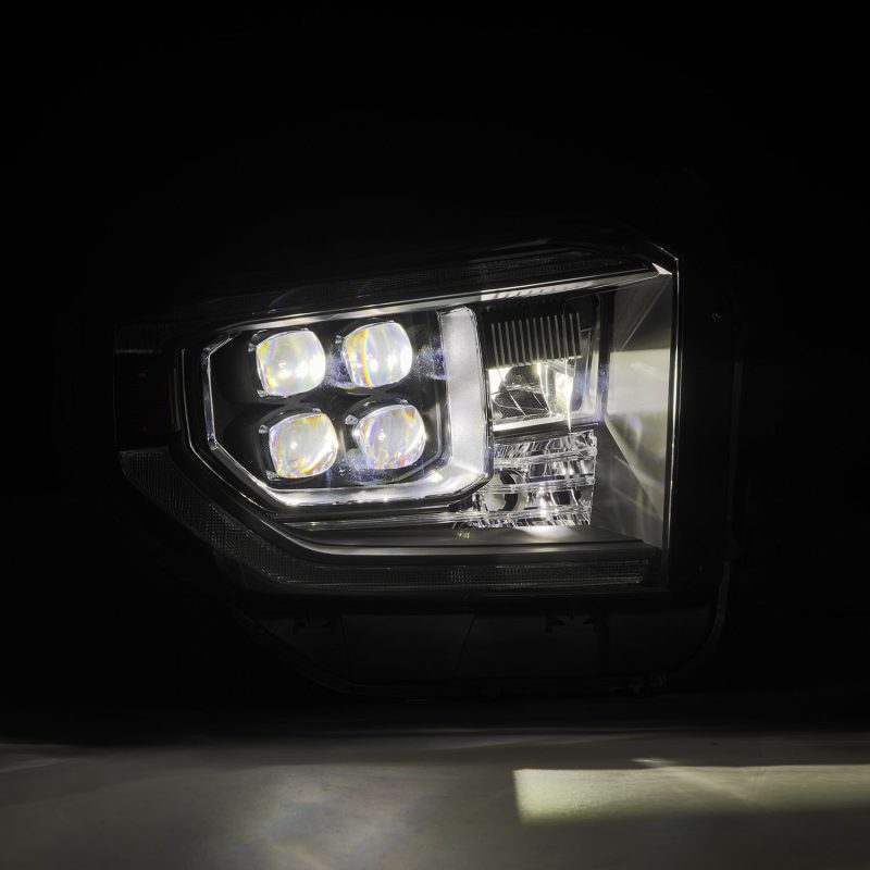 AlphaRex 14-21 Toyota Tundra NOVA-Series LED Proj Headlights Blk w/Actv Light & Seq. Sig + DRL - Burkken Auto Parts
