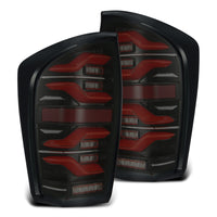 AlphaRex 16-21 Toyota Tacoma LUXX LED Taillights Blk/Red w/Activ Light/Seq Signal - Burkken Auto Parts