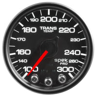 Autometer Spek-Pro Gauge Trans Temp 2 1/16in 300f Stepper Motor W/Peak & Warn Blk/Blk - Burkken Auto Parts