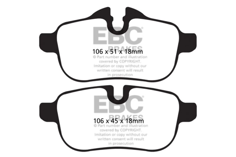 EBC 09+ BMW Z4 3.0 (E89) Greenstuff Rear Brake Pads - Burkken Auto Parts
