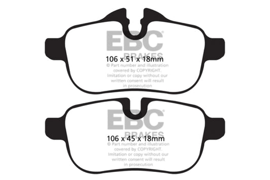 EBC 09+ BMW Z4 3.0 (E89) Greenstuff Rear Brake Pads - Burkken Auto Parts