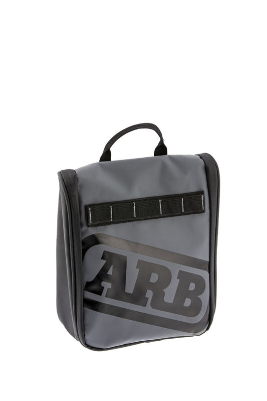 ARB Toiletries Bag Charcoal Finish w/ Red Highlights PVC Outer Shell Mesh Pockets Mirror - Burkken Auto Parts