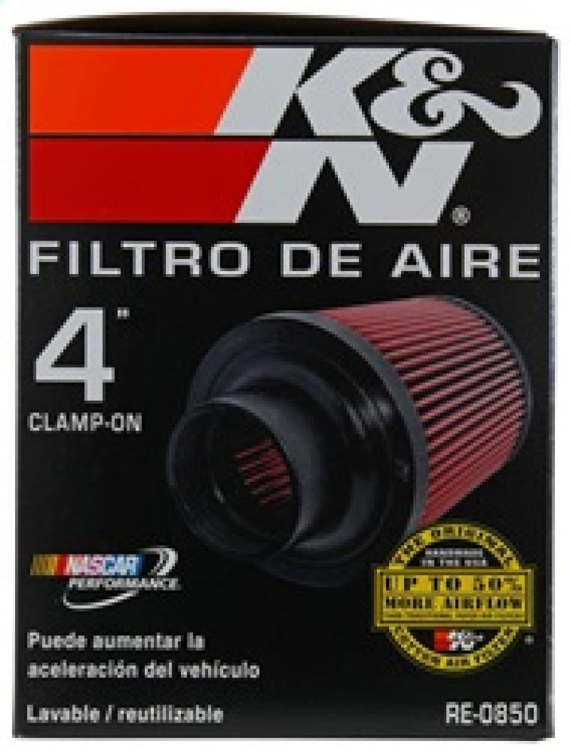 K&N Universal Air Filter (4in. Flange / 6in. Base OD / 4-5/8in. Top OD / 6in. Height) - Burkken Auto Parts