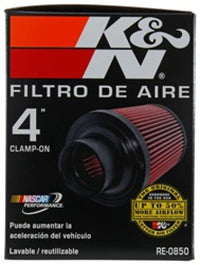 K&N Universal Air Filter (4in. Flange / 6in. Base OD / 4-5/8in. Top OD / 6in. Height) - Burkken Auto Parts