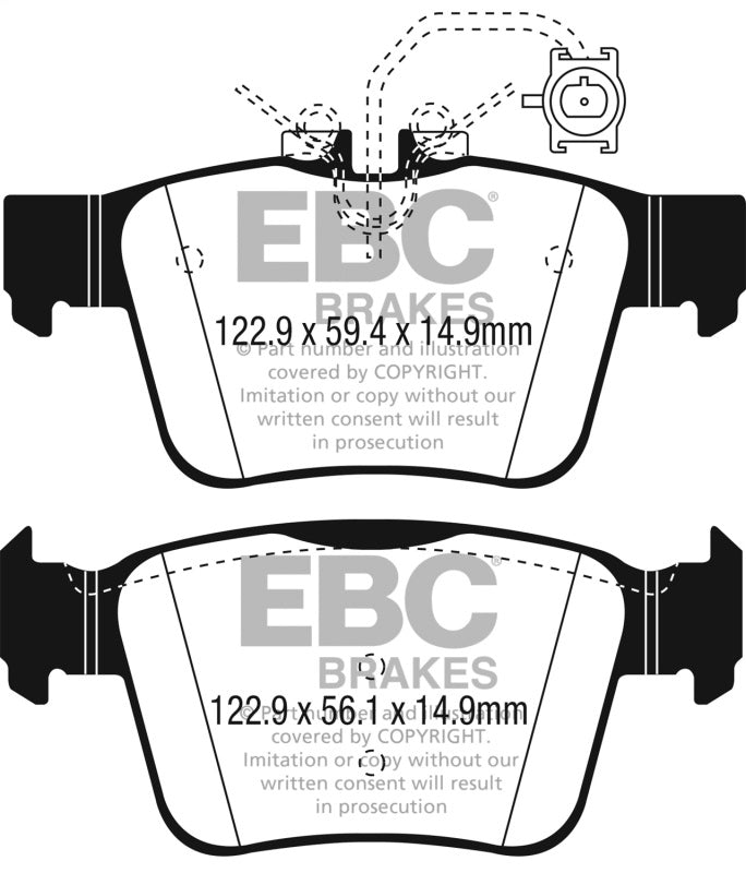 EBC 2017+ Alfa Romeo Giulia 2.0L Turbo Greenstuff Rear Brake Pads - Burkken Auto Parts