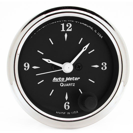 Autometer 52.4mm Clock Quartz Movement w/ Second Hand Gauge - Burkken Auto Parts