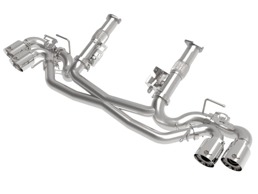 AFe MACH Force-Xp 304 Stainless Steel Cat-Back Exhaust Polished 2020 Chevrolet Corvette C8 - Burkken Auto Parts