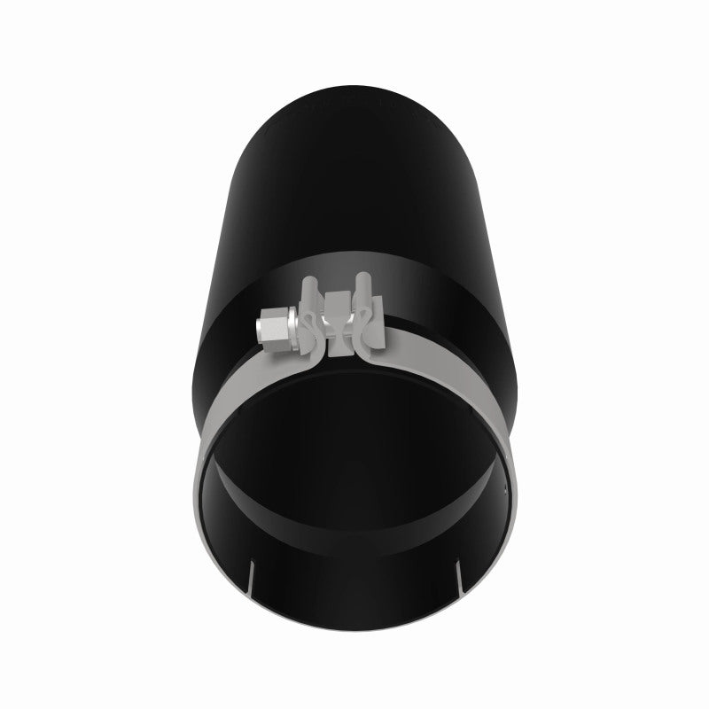 MagnaFlow Tip Stainless Black Coated Single Wall Round Single Outlet 6in Dia 5in Inlet 13in L - Burkken Auto Parts