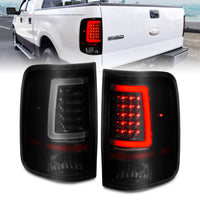 ANZO 2004-2006 Ford F-150 LED Tail Lights w/ Light Bar Black Housing Smoke Lens - Burkken Auto Parts