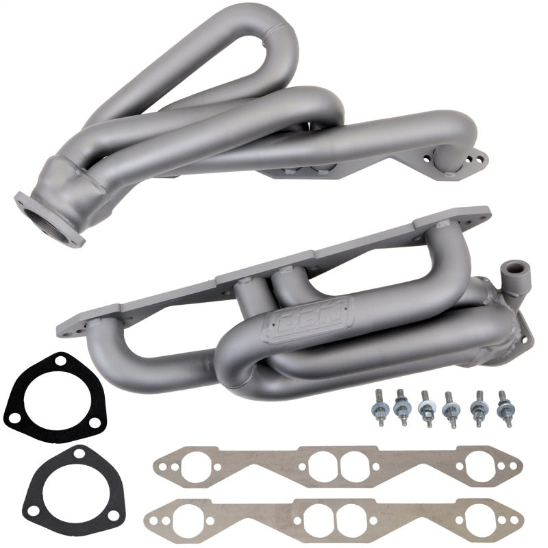 BBK 96-98 GM Truck SUV 5.0 5.7 Shorty Tuned Length Exhaust Headers - 1-5/8 Titanium Ceramic - Burkken Auto Parts