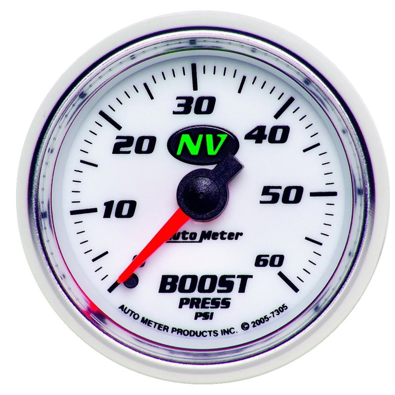 Autometer NV 52mm 0-60 PSI Boost Mechanical Gauge - Burkken Auto Parts