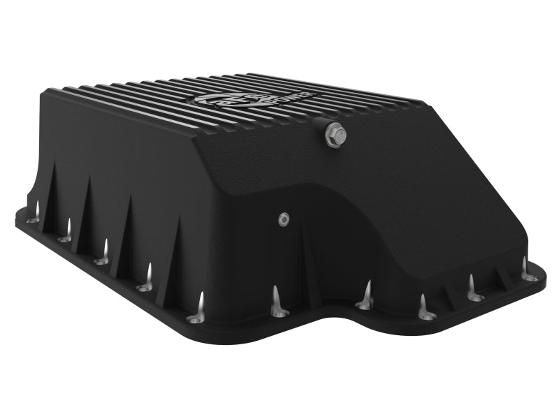 afe Transmission Pan (Black); Ford Diesel Trucks 03-10 V8-6.0/6.4L (td) - Burkken Auto Parts