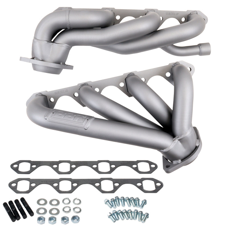 BBK 87-95 Ford F150 Truck 5.8 351 Shorty Unequal Length Exhaust Headers - 1-5/8 Titanium Ceramic - Burkken Auto Parts