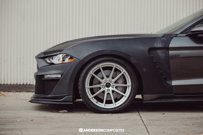 Anderson Composites 18-19 Ford Mustang Type-ST Fiberglass Front Fenders (Pair) - Burkken Auto Parts