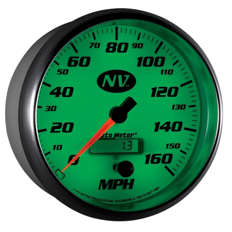AutoMeter Gauge Speedometer 5in. 160MPH Elec. Programmable NV - Burkken Auto Parts