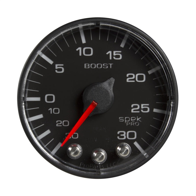 Autometer Spek-Pro 52.4mm 30inHG-30PSI Digital Stepper Motor Vac/Boost Gauge - Burkken Auto Parts