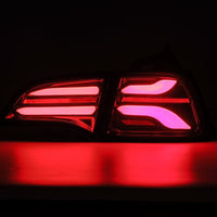 AlphaRex 17-22 Tesla Model 3 PRO-Series LED Tail Lights Jet Black w/Seq Sig - Burkken Auto Parts