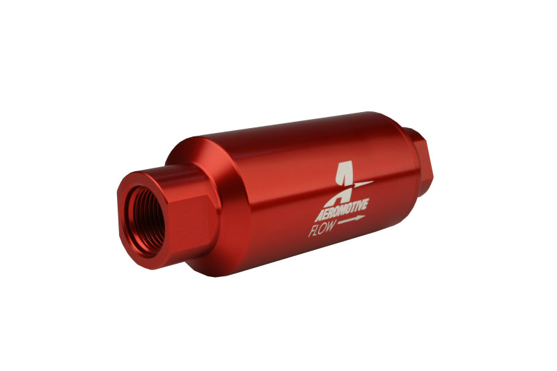 Aeromotive In-Line Filter - AN-10 size - 40 Micron SS Element - Red Anodize Finish - Burkken Auto Parts