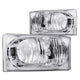 ANZO 2000-2004 Ford Excursion Crystal Headlights Chrome 2pc - Burkken Auto Parts