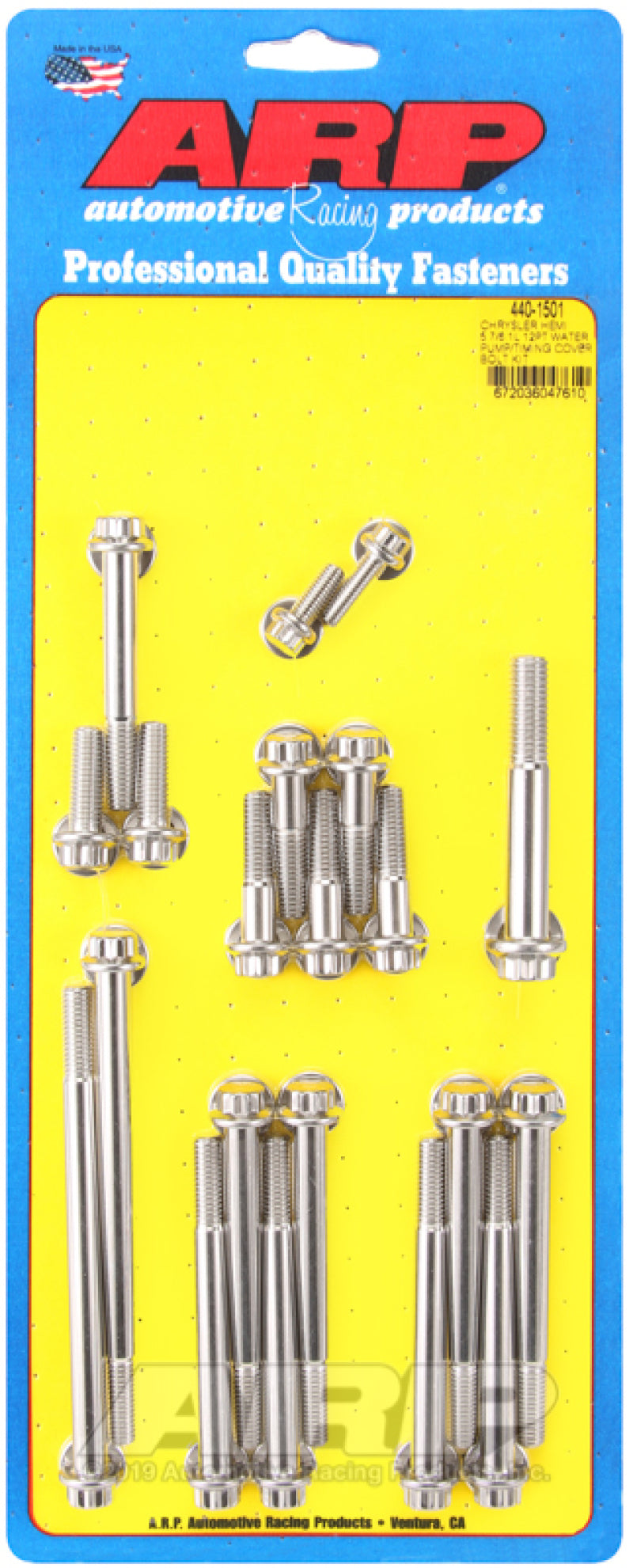 ARP Chrysler Hemi 5.7/6.1L Stainless Steel 12pt Water Pump/Timing Cover Bolt Kit - Burkken Auto Parts