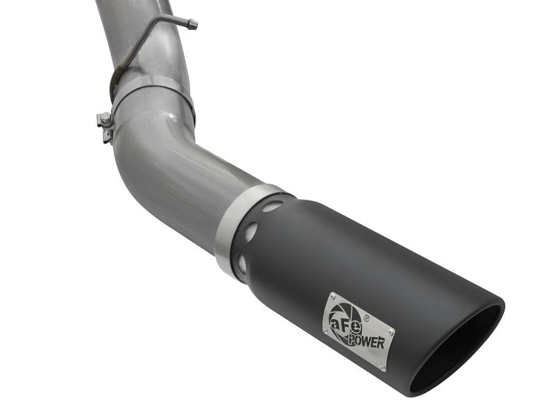 aFe LARGE Bore HD 5in Exhausts DPF-Back SS w/ Black Tips 16-17 GM Diesel Truck V8-6.6L (td) LML/L5P - Burkken Auto Parts