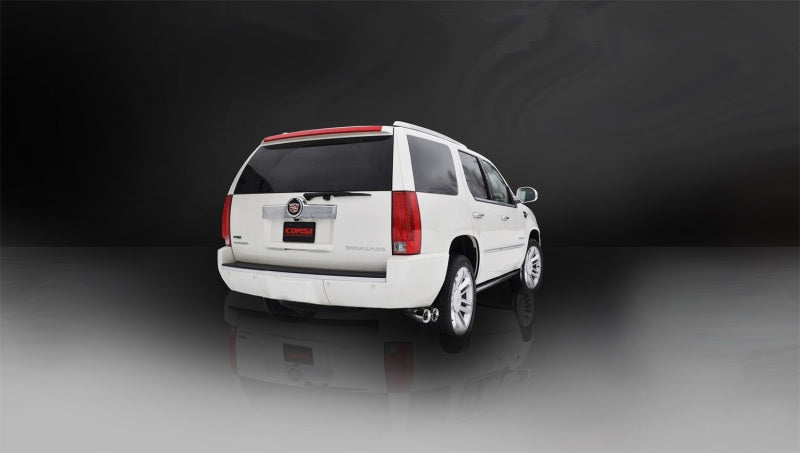 Corsa 2011-2014 Cadillac Escalade 6.2L V8 Polished Sport Cat-Back Exhaust - Burkken Auto Parts