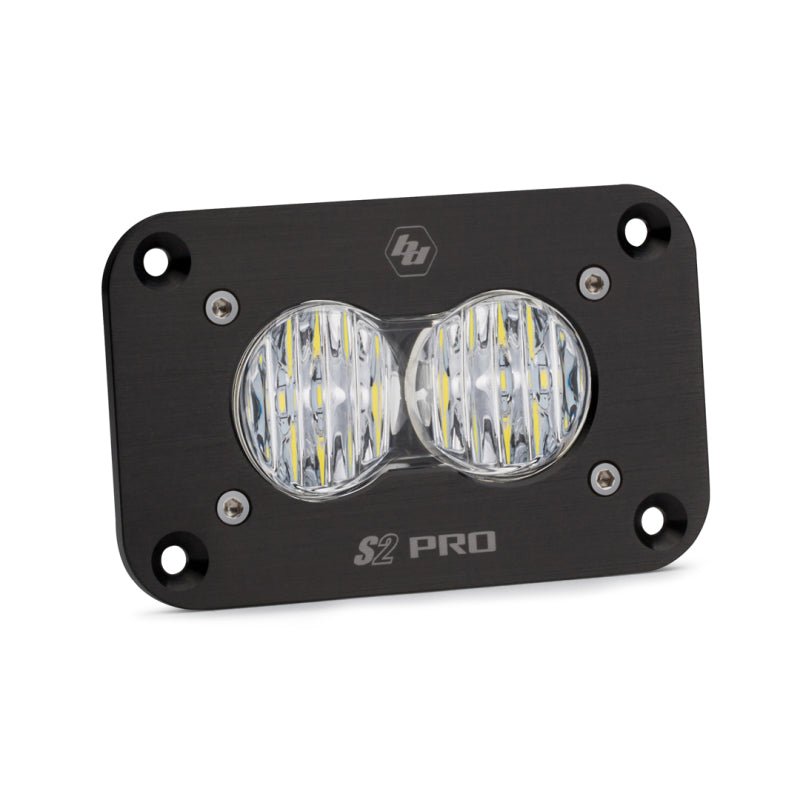 Baja Designs S2 Sport Flush Mount Wide Cornering Pattern LED Work Light - Clear Lens - Burkken Auto Parts