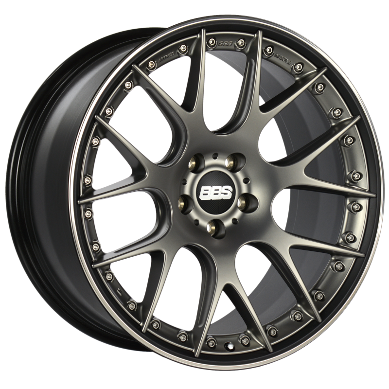 BBS CH-RII 21x10.5 5x120 ET35 Satin Platinum Center Black Lip SS Rim Prot Wheel -82mm PFS/Clip Req - Burkken Auto Parts