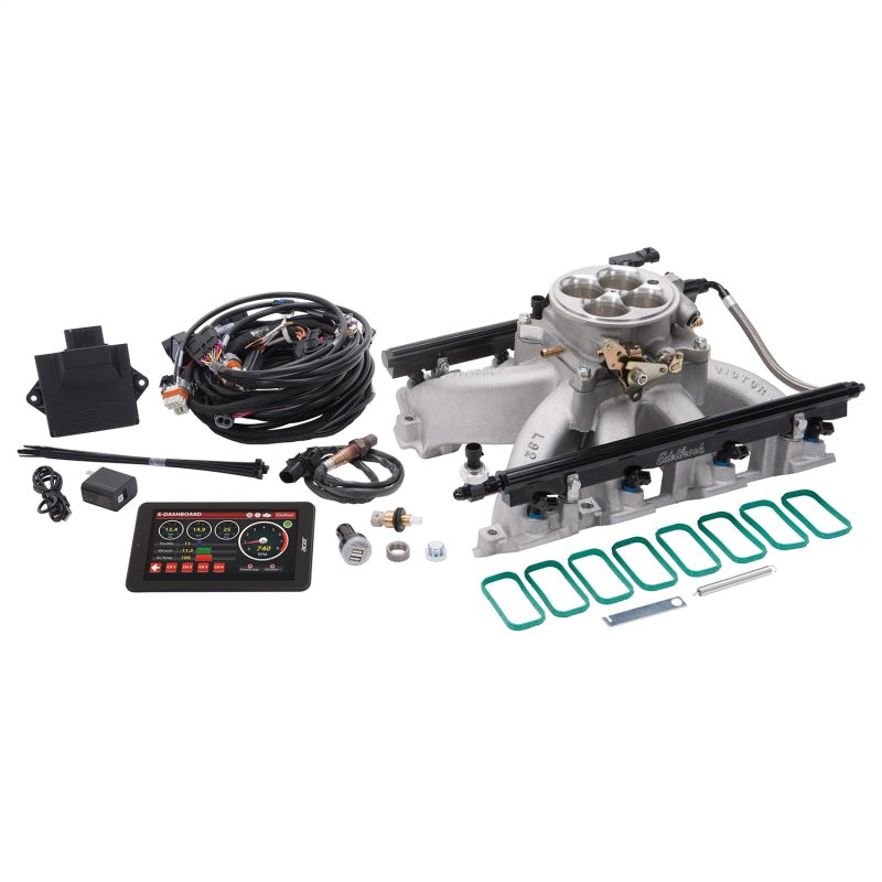 Edelbrock Pro Flo 4 EFI System Seq Port LS Gen III/IV Victor Jr Rect Port 550 HP Max 35lb/hr - Burkken Auto Parts