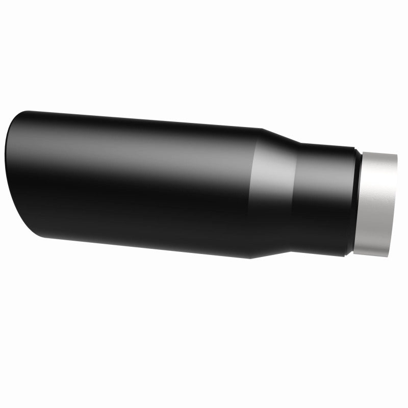 MagnaFlow Tip Stainless Black Coated Single Wall Round Single Outlet 5in Dia 3.5in Inlet 14.5in L - Burkken Auto Parts
