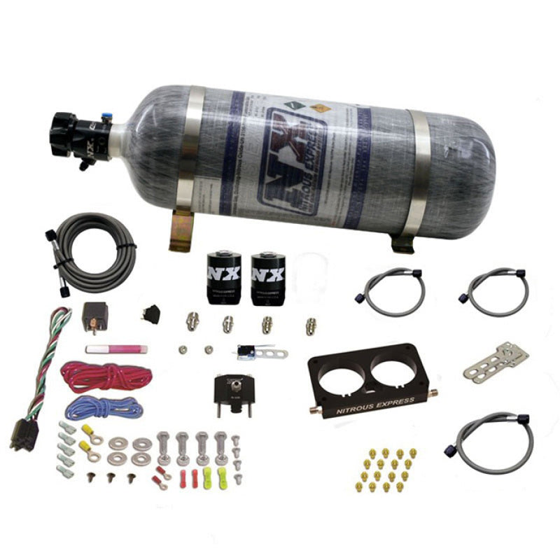 Nitrous Express 96-04 Ford Mustang Cobra 4 Valve (Stock TB) Nitrous Kit (50-300HP) w/Comp Bottle - Burkken Auto Parts