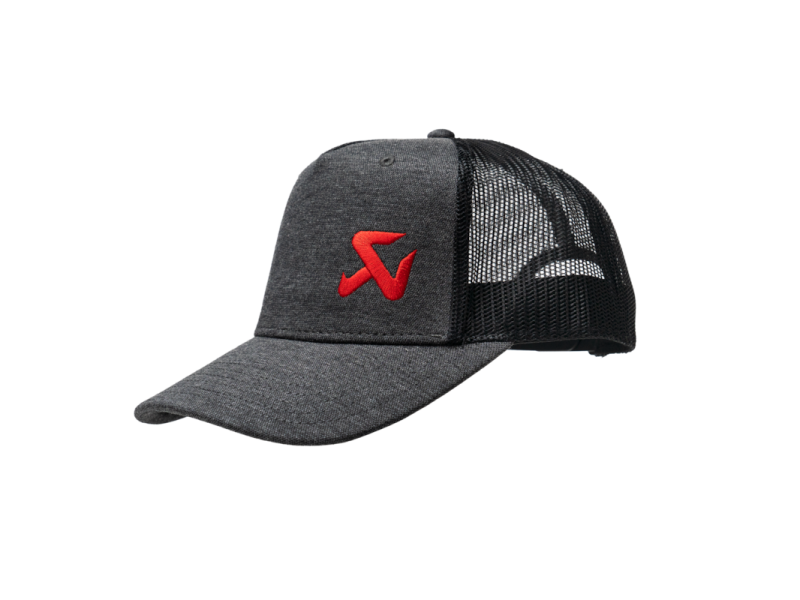 Akrapovic Logo Trucker Cap - Ash Grey / Black Mesh - Burkken Auto Parts