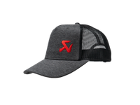 Akrapovic Logo Trucker Cap - Ash Grey / Black Mesh - Burkken Auto Parts