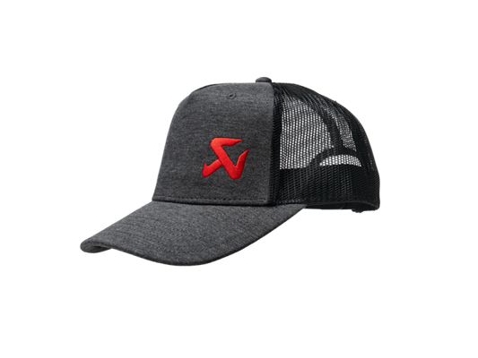 Akrapovic Logo Trucker Cap - Ash Grey / Black Mesh - Burkken Auto Parts