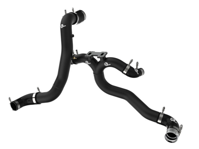 AFE 18-22 Kia Stinger V6-3.3L BladeRunner Alum Hot/Cold Charge Pipe Kit Black - Burkken Auto Parts