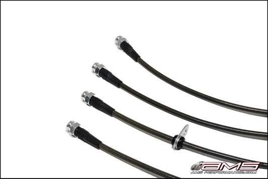AMS Performance 08-15 Mitsubishi EVO X Stainless Steel Brake Lines (4 Lines) - Burkken Auto Parts
