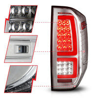 ANZO 2014-2021 Toyota Tundra LED Taillights Chrome Housing/Clear Lens - Burkken Auto Parts