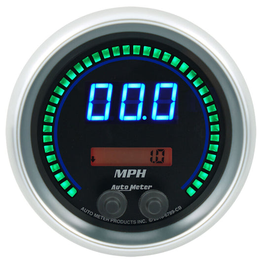 Autometer 85.7mm Black Switchable 260 MPH / 260 KM/H Speedometer Cobalt Elite Digital Gauge - Burkken Auto Parts