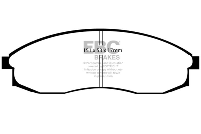 EBC 93-98 Nissan Skyline (R33) 2.5 GTS Redstuff Front Brake Pads - Burkken Auto Parts
