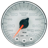 Autometer Spek-Pro Gauge Water Temp 2 1/16in 300f Stepper Motor W/Peak & Warn Slvr/Chrm - Burkken Auto Parts