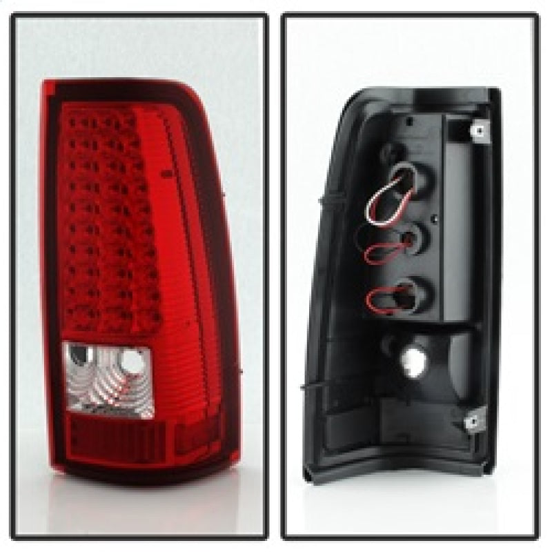 xTune Chevy Silverado 1500/2500/3500 03-06 LED Tail Lights Red Clear ALT-ON-CS03-LED-RC - Burkken Auto Parts