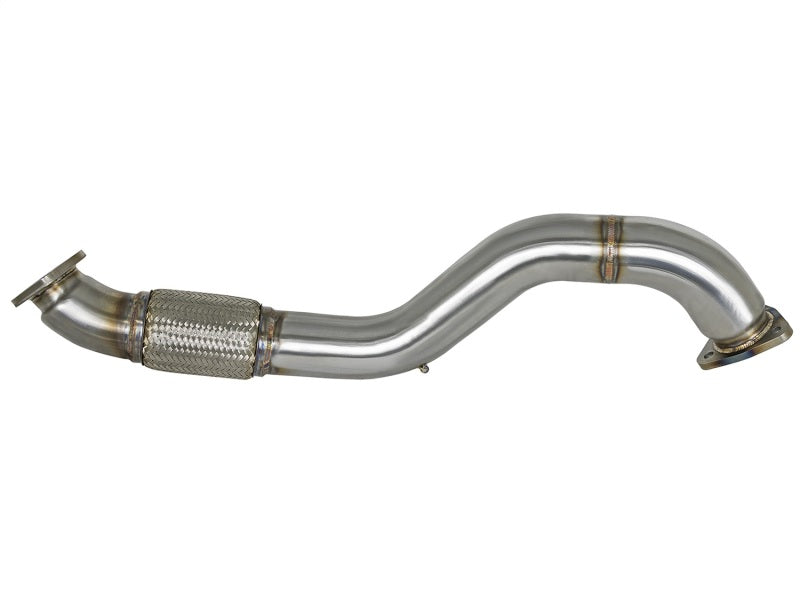 aFe Twisted Steel 3in Rear Down-Pipe/Mid Pipe 2017+ Honda Civic Type R I4 2.0L (t) - Burkken Auto Parts