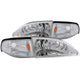 ANZO 1994-1998 Ford Mustang Crystal Headlights Chrome - Burkken Auto Parts