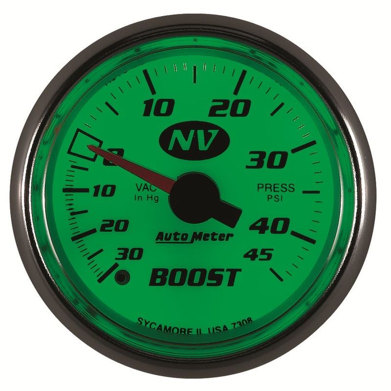 Autometer 52mm Mechanical 30 In Hg-Vac/45 PSI Vacuum / Boost Gauge - Burkken Auto Parts