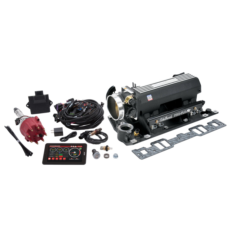 Edelbrock Pro Flo 4 XT EFI System Seq Port SBC Vortec/E-Tec 550 Max HP 29lb/hr Black Finish - Burkken Auto Parts