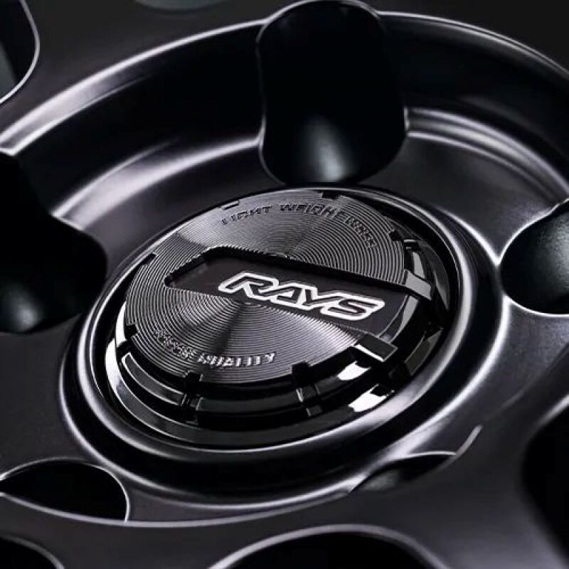 Gram Lights 57NR LIMITED II 18x9.5 +45 5-114.3 Semigloss Black Wheel w/ Black Cap/Stickers/Air Valve